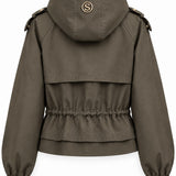 Veste à capuche à cordons