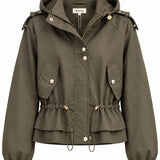 Veste à capuche à cordons