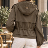 Veste à capuche à cordons