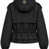 Veste à capuche à cordons