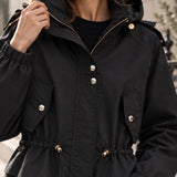 Veste à capuche à cordons