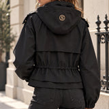 Veste à capuche à cordons