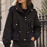 Veste à capuche à cordons
