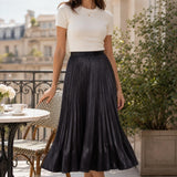 Jupe plissée satinée Anaëlle
