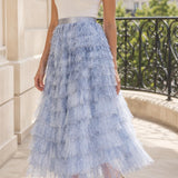 Jupe tulle imprimée Delphine
