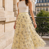 Jupe tulle imprimée Delphine