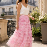 Jupe tulle imprimée Delphine
