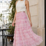 Jupe tulle imprimée Delphine