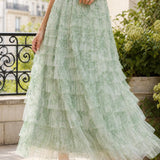 Jupe tulle imprimée Delphine