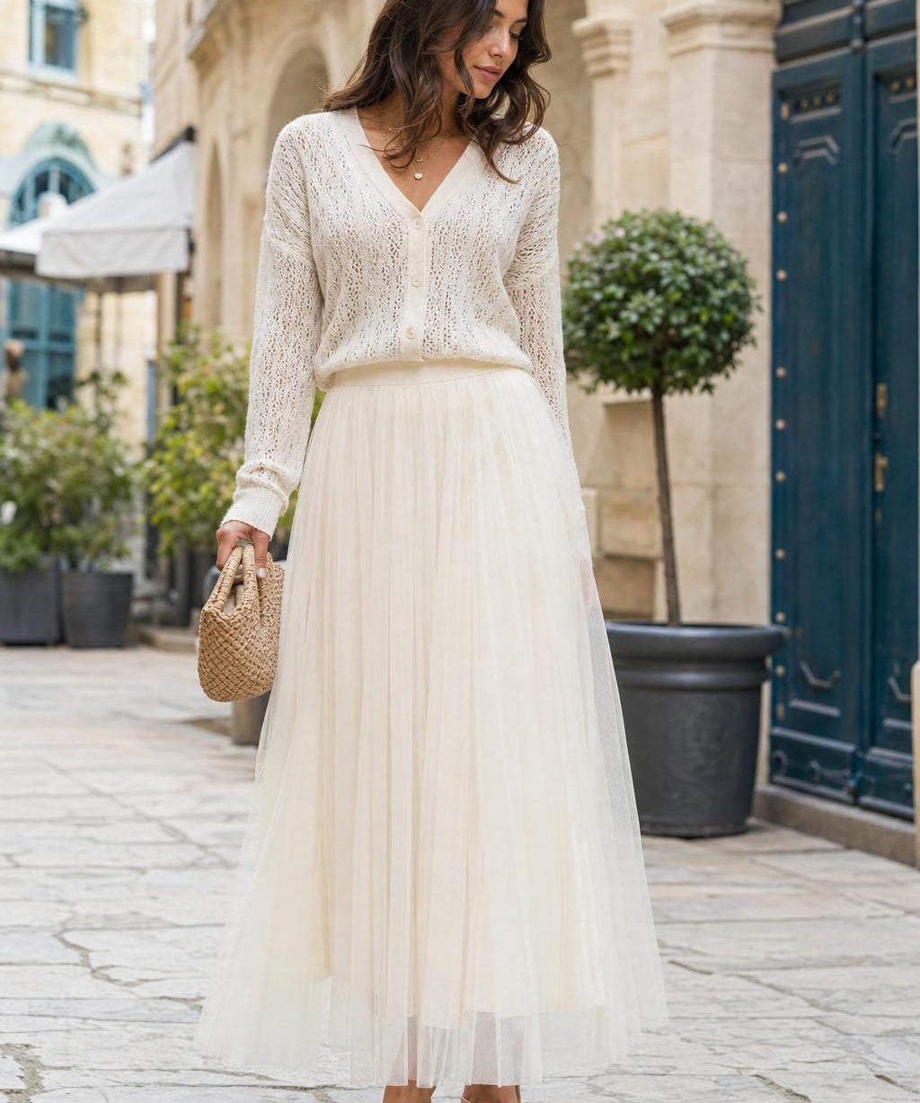 Jupe maxi tulle Mélina