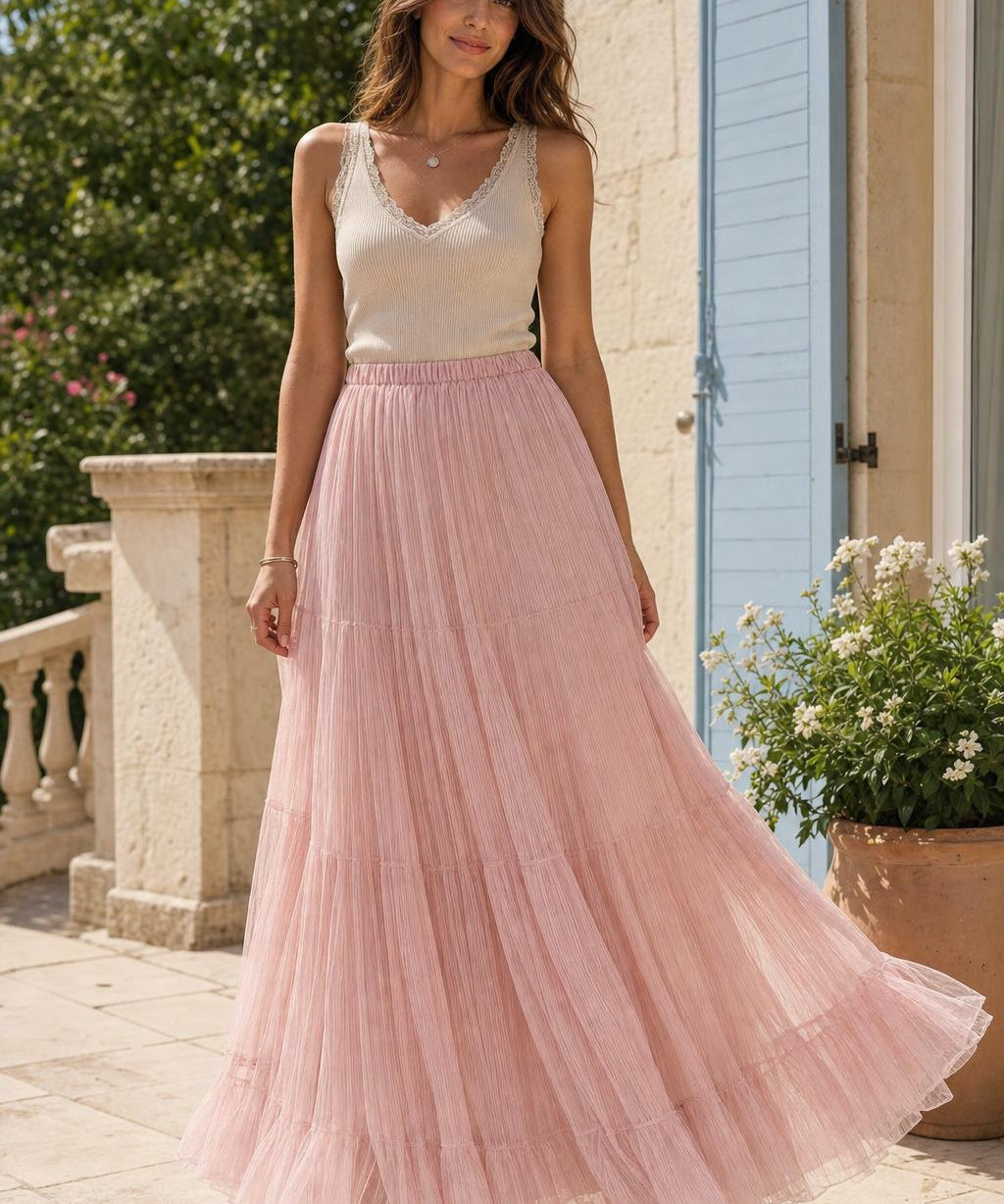 Jupe maxi tulle Mélina