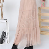 Jupe longue en tulle à pois perlés Iséa