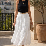Jupe longue broderie anglaise Églantine