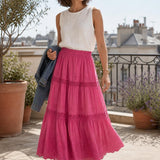 Jupe longue broderie anglaise Églantine