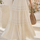 Jupe voile de coton dentelle Apolline