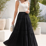 Jupe voile de coton dentelle Apolline