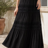 Jupe voile de coton dentelle Apolline