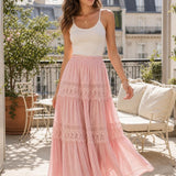 Jupe voile de coton dentelle Apolline