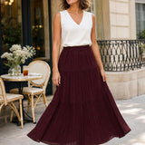 Jupe longue pailletée Prune