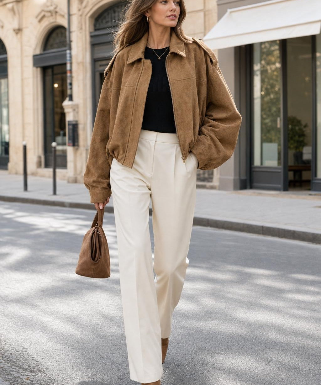 Blouson suédine ballon Soléa