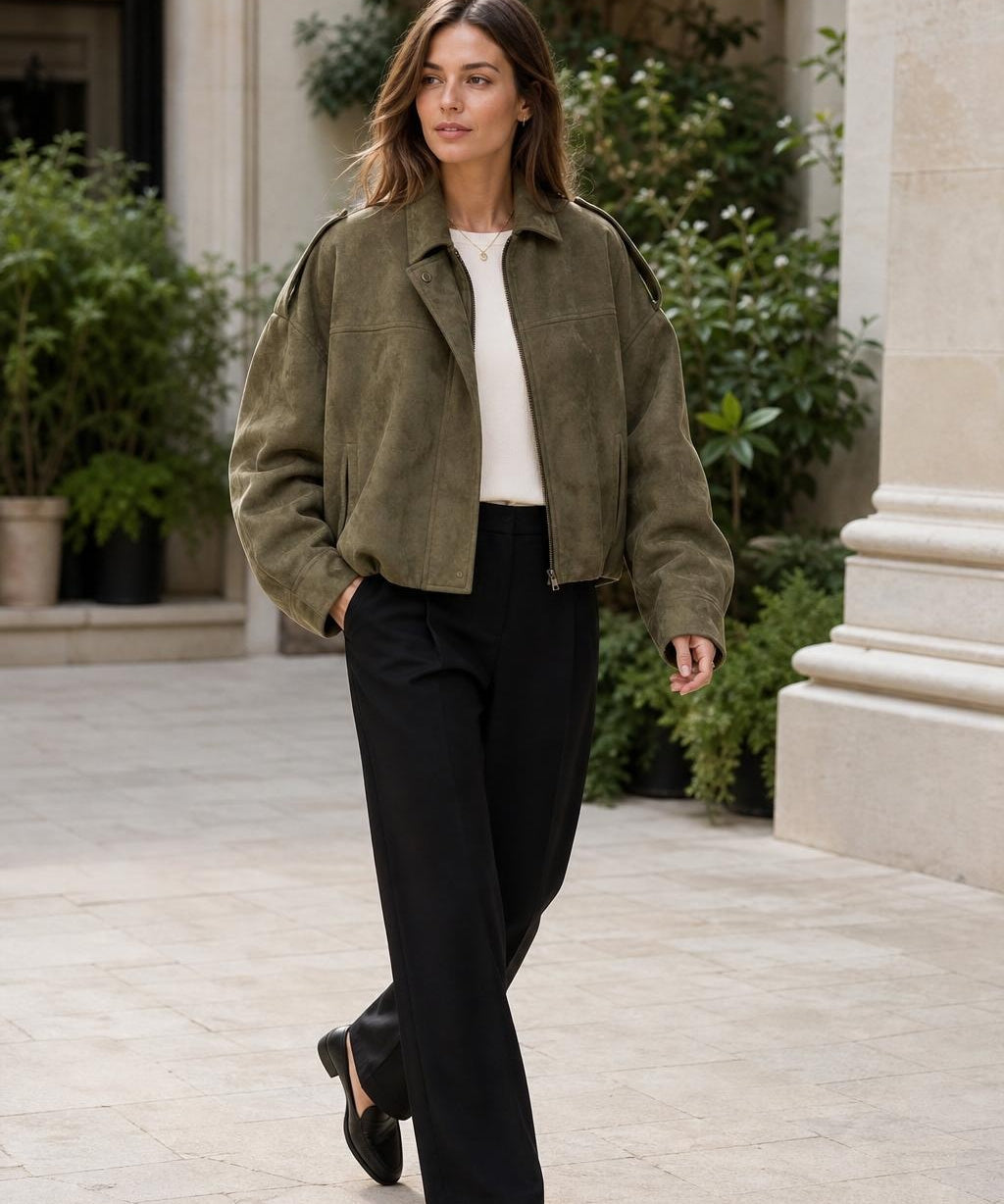 Blouson suédine ballon Soléa