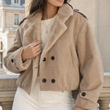 Veste suédine fourrée Soline