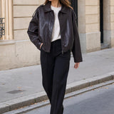 Blouson similicuir matelassé Livia