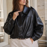 Blouson similicuir matelassé Livia