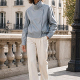 Blouson similicuir col montant Clémence