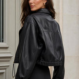 Blouson similicuir cordon Sibylle