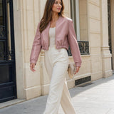 Blouson similicuir cordon Sibylle