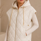 Gilet sans manches à capuche