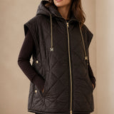 Gilet sans manches à capuche