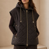 Gilet sans manches à capuche
