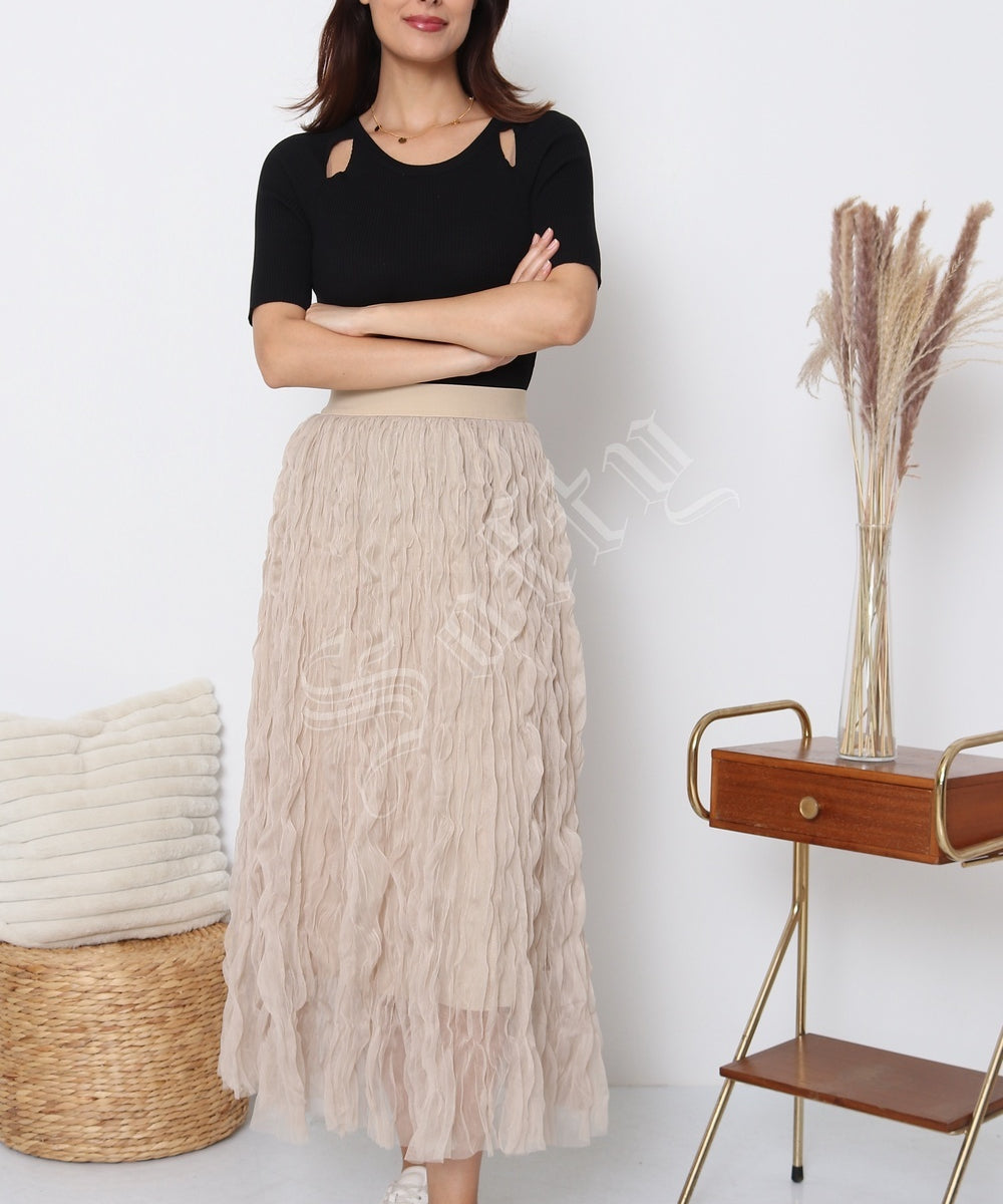 Jupe longue plissée Maëva