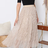 Jupe longue plissée Maëva