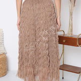 Jupe longue plissée Maëva