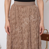 Jupe longue plissée Maëva