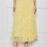 Jupe longue plissée Maëva