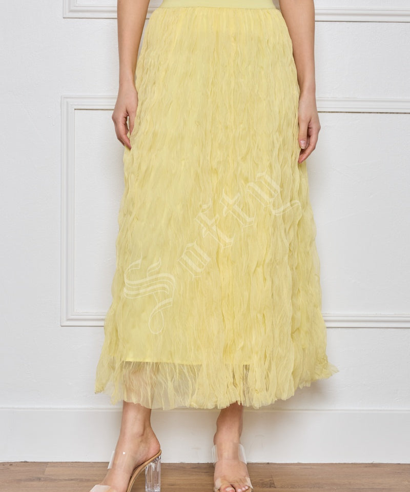 Jupe longue plissée Maëva