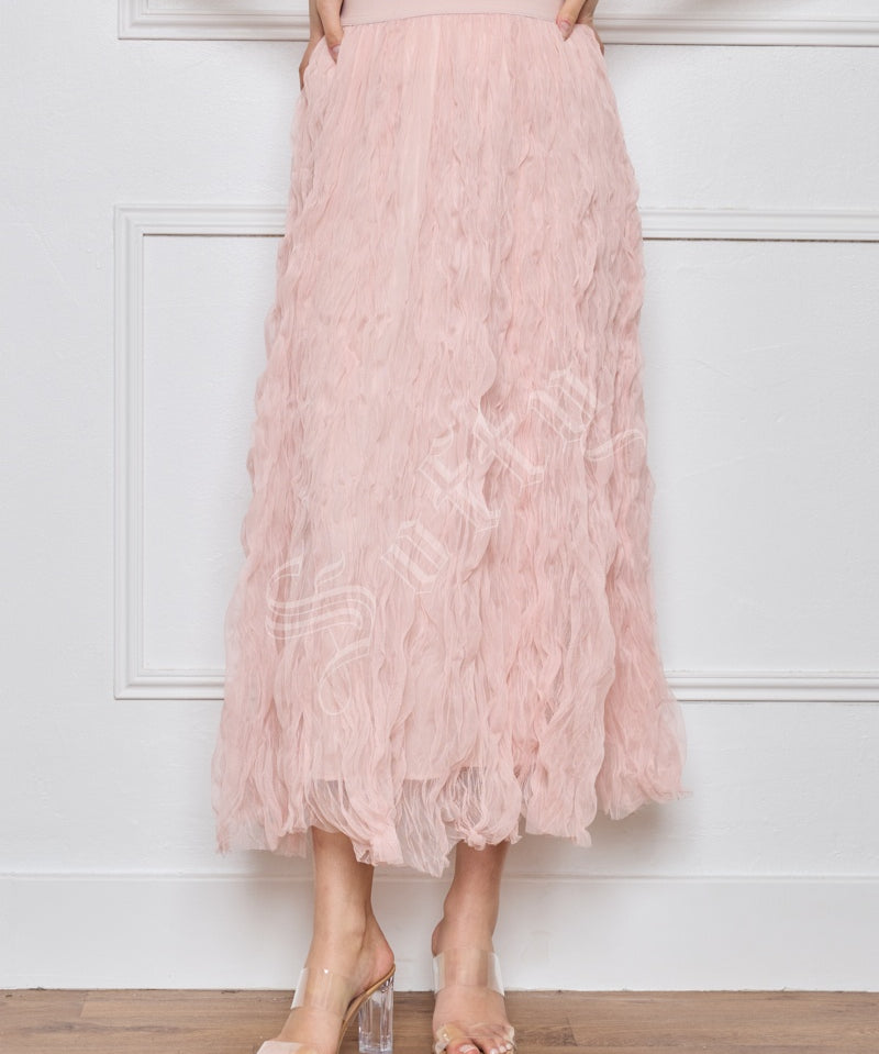 Jupe longue plissée Maëva