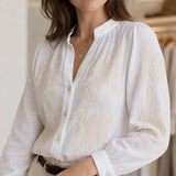 Chemise brodee encolure V Aurore