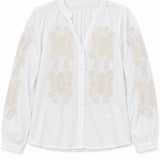 Chemise brodee encolure V Aurore