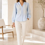 Chemise brodee encolure V Aurore
