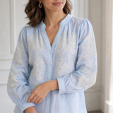 Chemise brodee encolure V Aurore