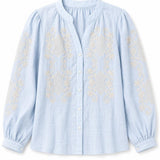 Chemise brodee encolure V Aurore