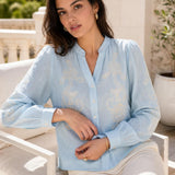 Chemise brodée col V Anaïs