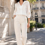 Chemise brodée ajourée Noémie