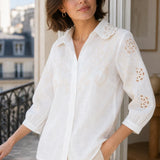 Chemise brodée ajourée Noémie
