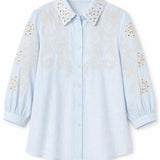 Chemise brodée ajourée Noémie